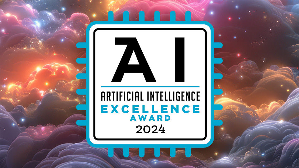 business information group big ai excellence awards logo against background of colorful clouds and stars