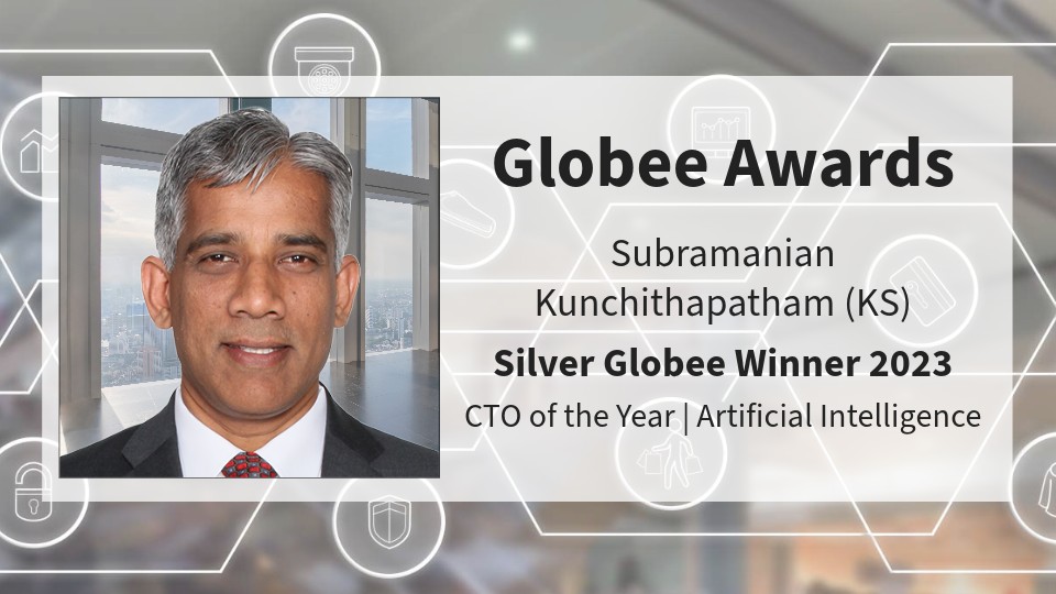 Subramanian Kunchithapatham Awarded Silver CTO of the Year in 2023 Globee Awards
