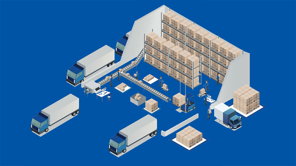 the rfid journey infographic retail distribution center illustration